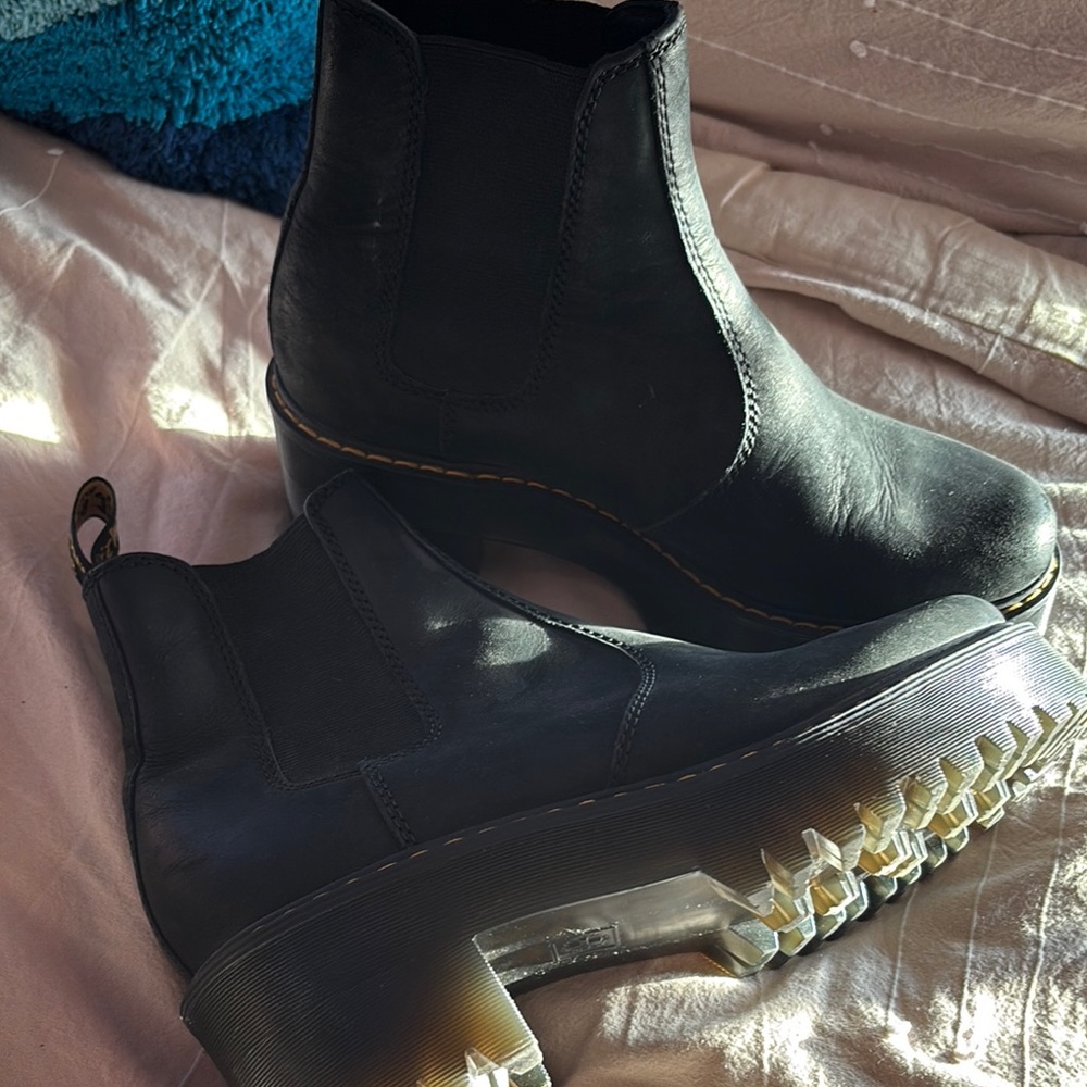 Dr. Martens Ankle Boots with Elastic Side Panels and Sturdy Sole